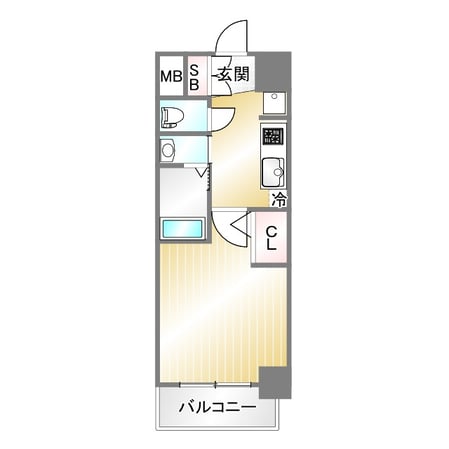 エステムコート神戸湊町の物件間取画像